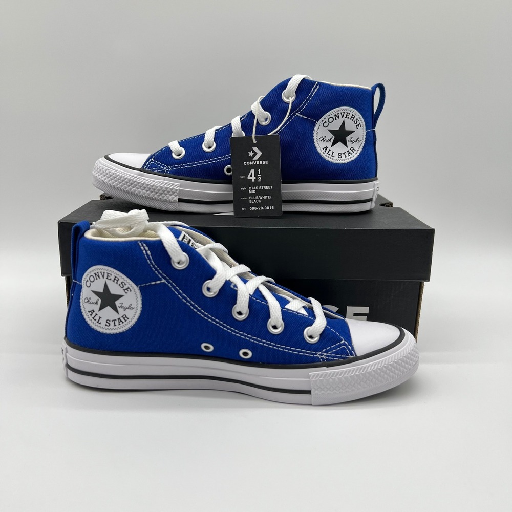 Converse Chuck Taylor All Star Street Mid Blue White Black A17065F Womens 6.5